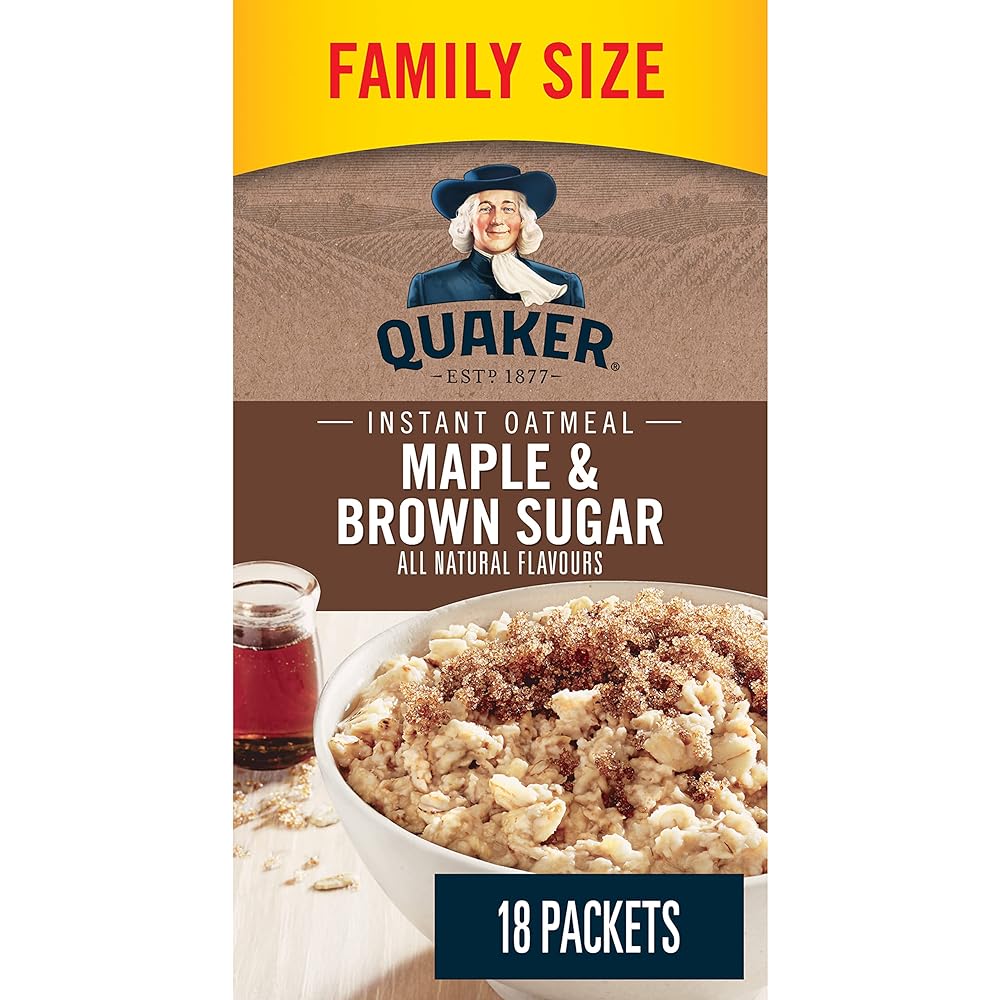 Quaker Maple Brown Sugar Oatmeal, 18 Pa...