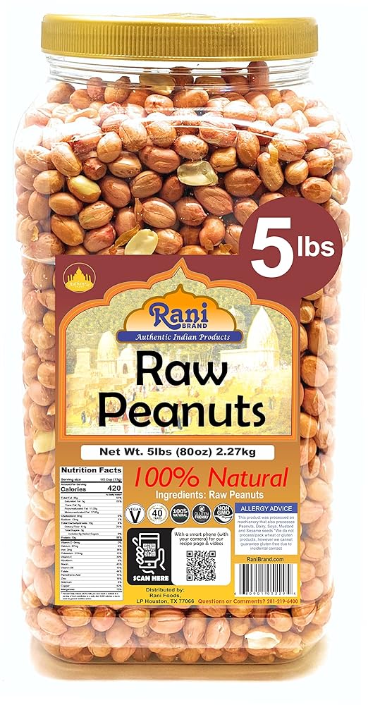 Rani Raw Whole Peanuts, 96oz Bulk