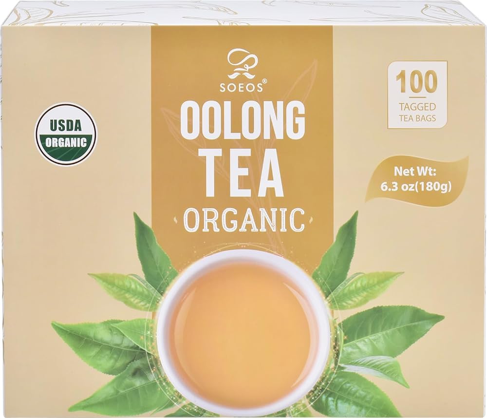 Soeos Organic Oolong Tea, 100 Tea Bags