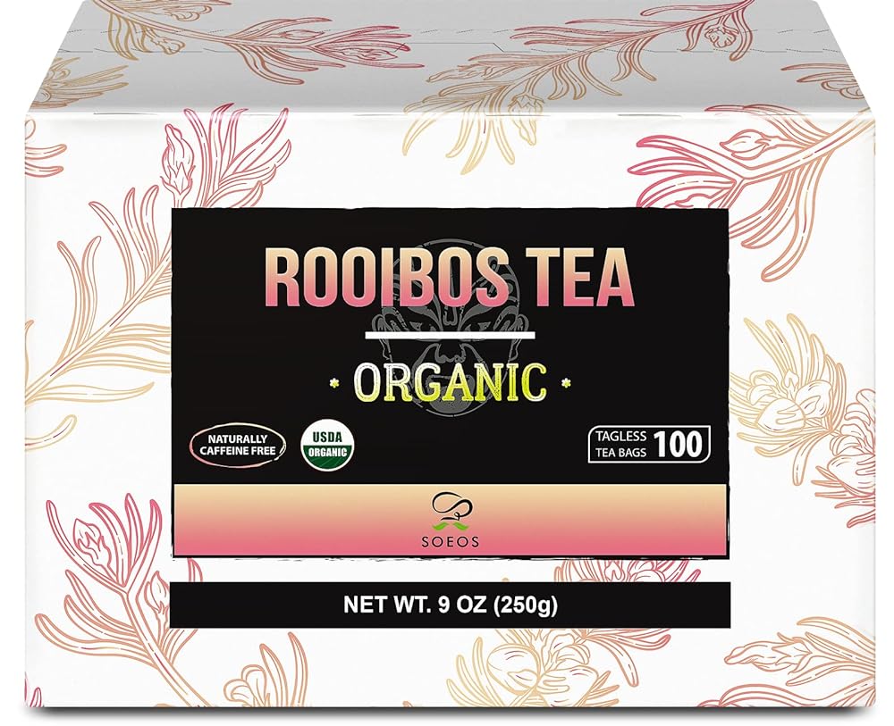 Soeos Organic Rooibos Tea, 100 Tea Bags