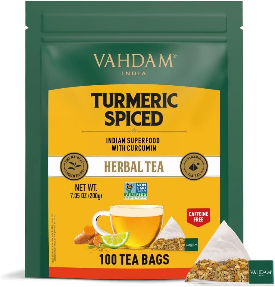 VAHDAM Turmeric Spice Herbal Tea Bags