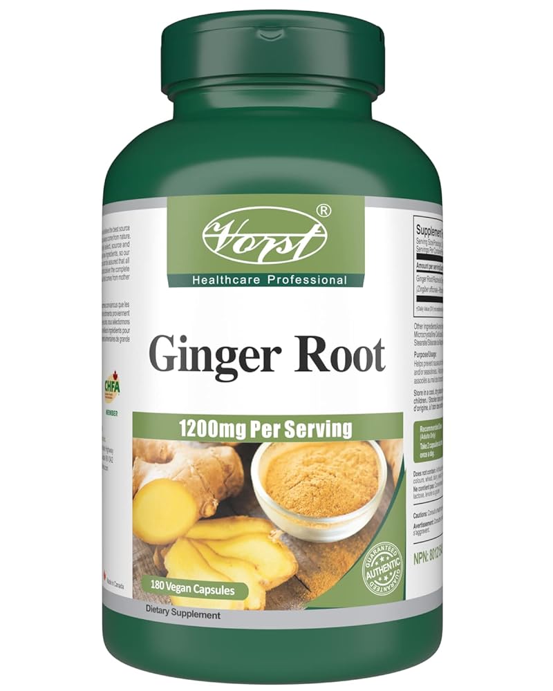 VORST Ginger Root 1200mg Vegan Capsules