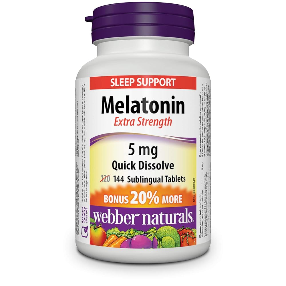 Webber Naturals Melatonin 5 mg Tablets
