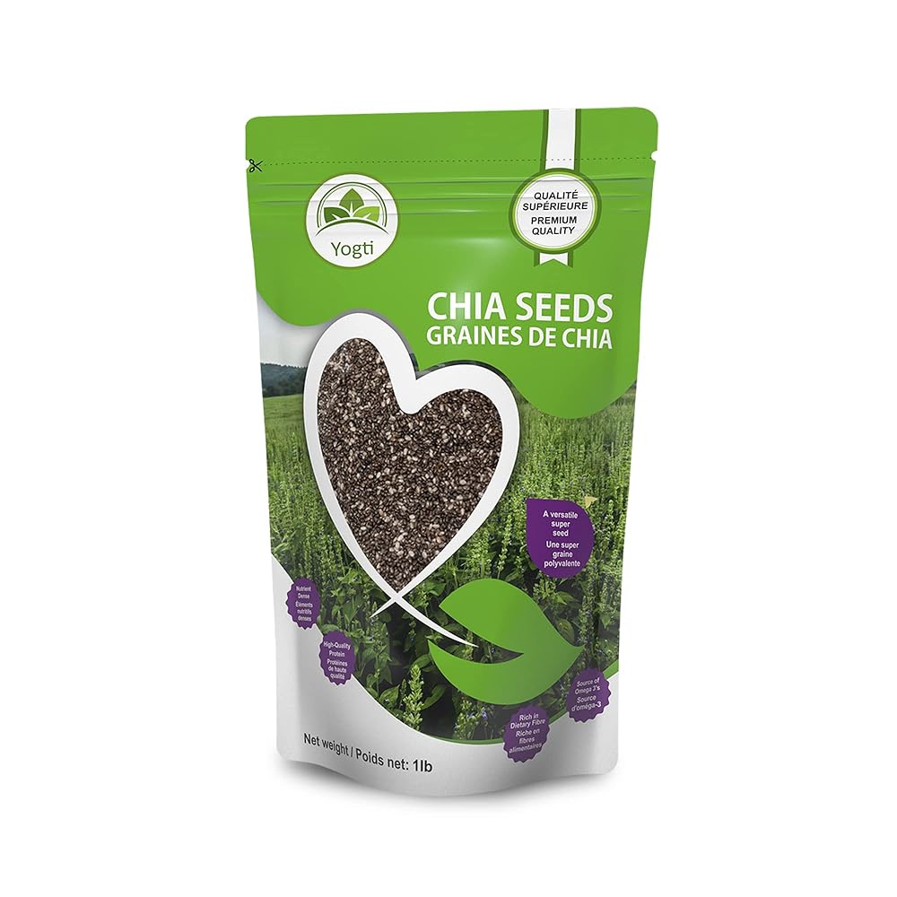 Yogti Raw Black Chia Seeds – 1LB
