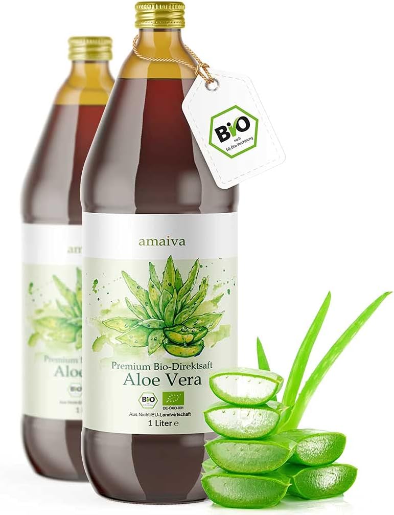 Organic Aloe Vera Juice, 2 Litres, Prem...