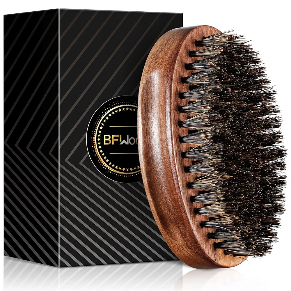BFWood Boar Bristle Beard Brush –...