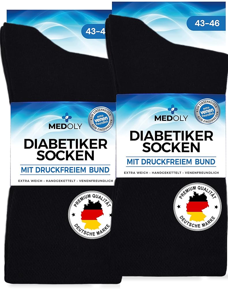MEDOLY Diabetic Socks (6 Pairs) –...