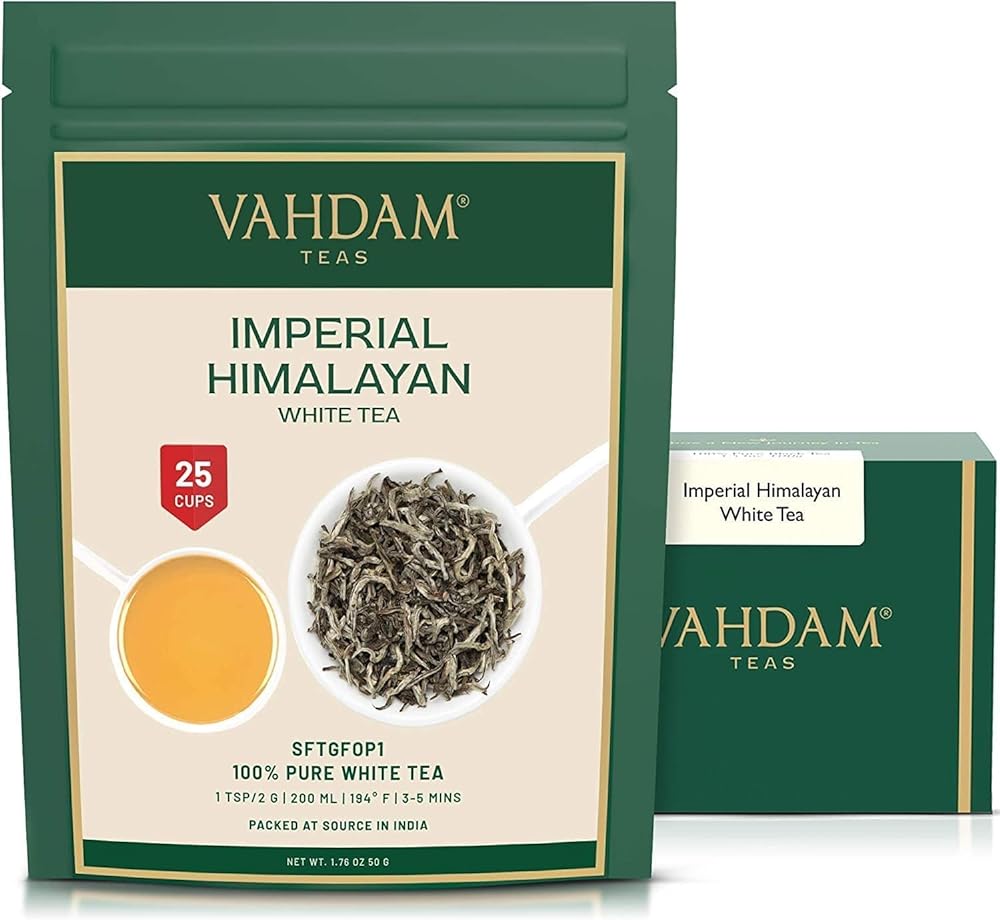 VAHDAM Himalaya White Tea (50g, 25+ Cup...