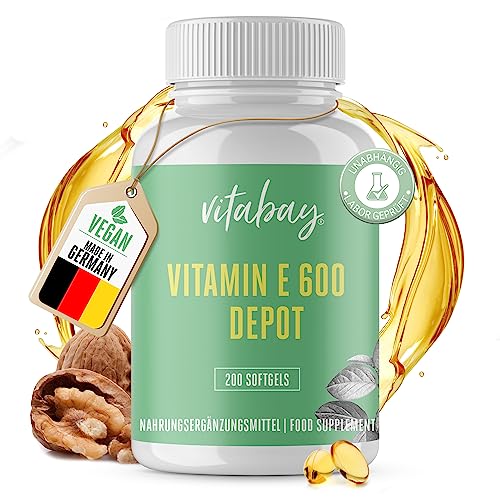 Vitabay Vitamin E 600 Depot Vegan Softgels