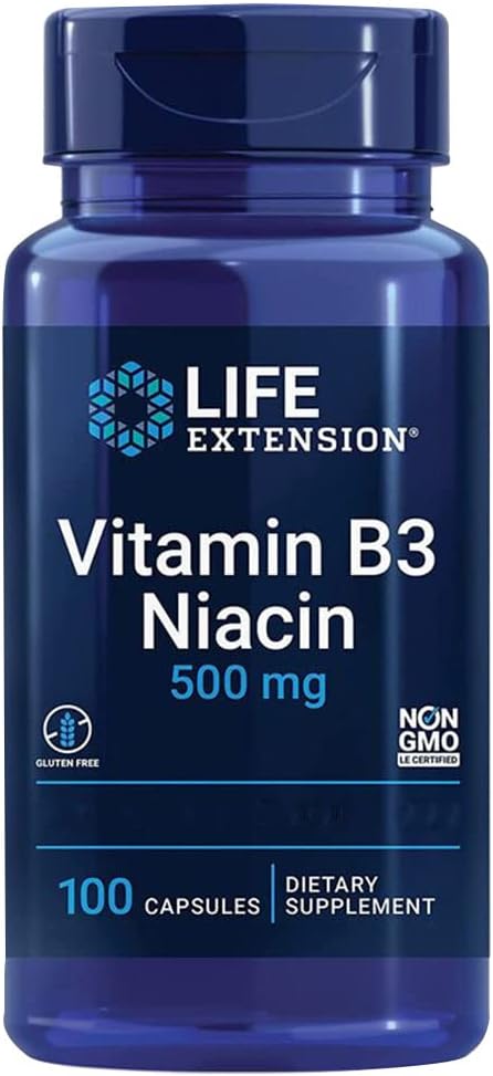 Life Extension Niacin, 500mg, 100 Capsules