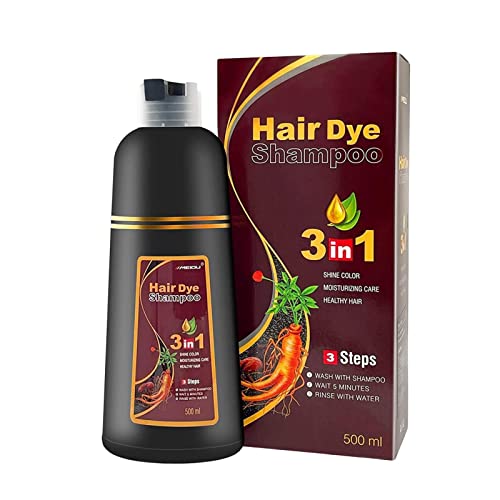 500mL Organic 3-in-1 Hair Dye Shampoo |...