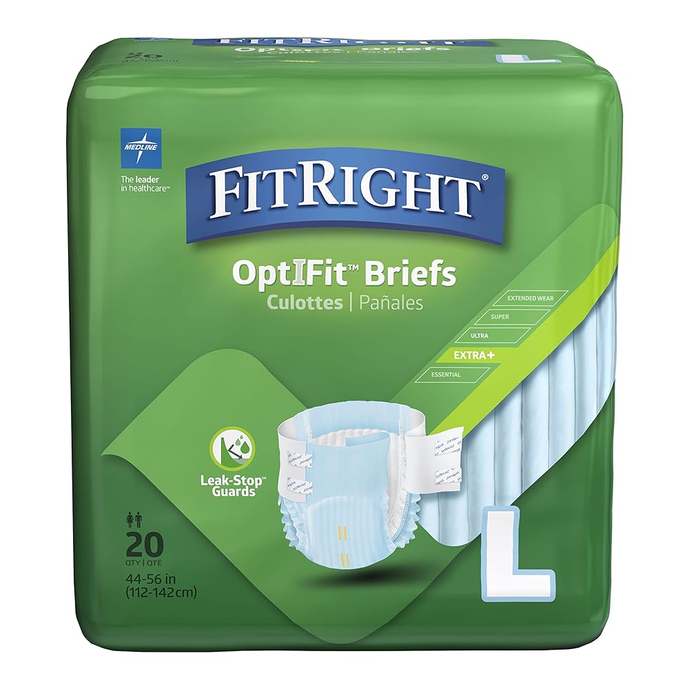 FitRight Plus Adult Diapers, Large, 20 ...
