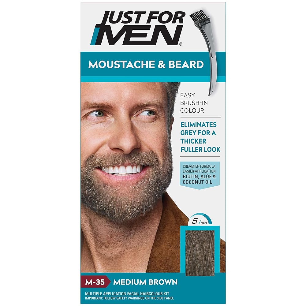 Just For Men Beard and Mustache Dye, Me...