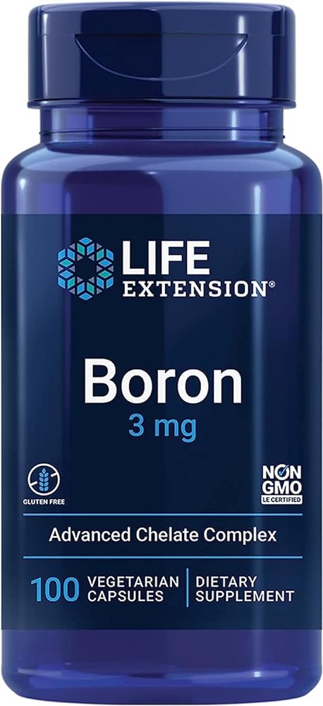Life Extension Boron, 3mg, B2 Vitamin, ...
