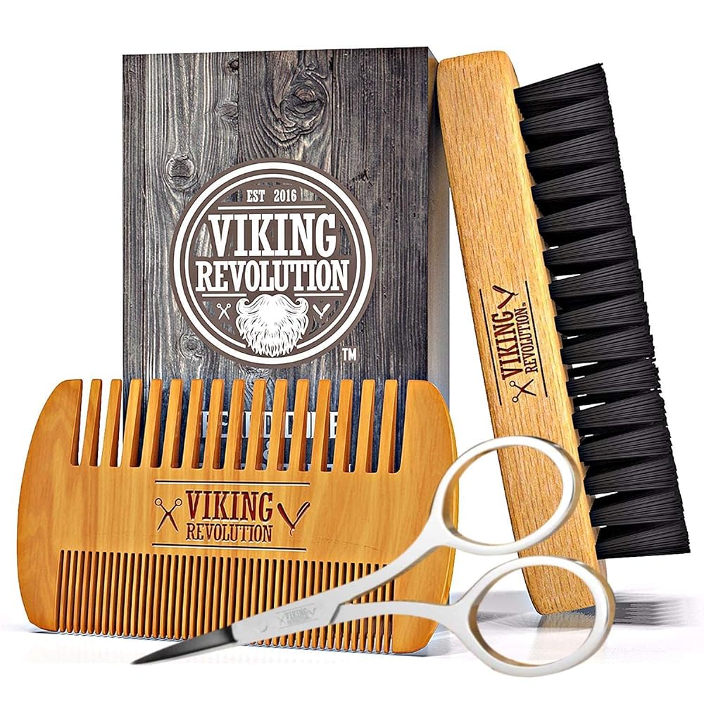 Viking Revolution Beard Brush and Comb Set