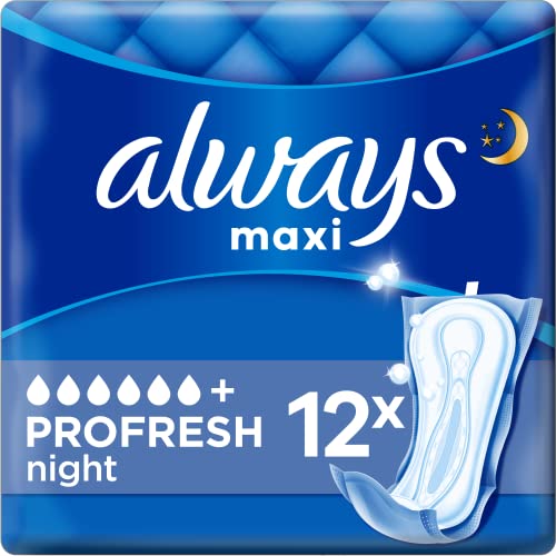 Always ProFresh Night Maxi Pads, 12 Ult...