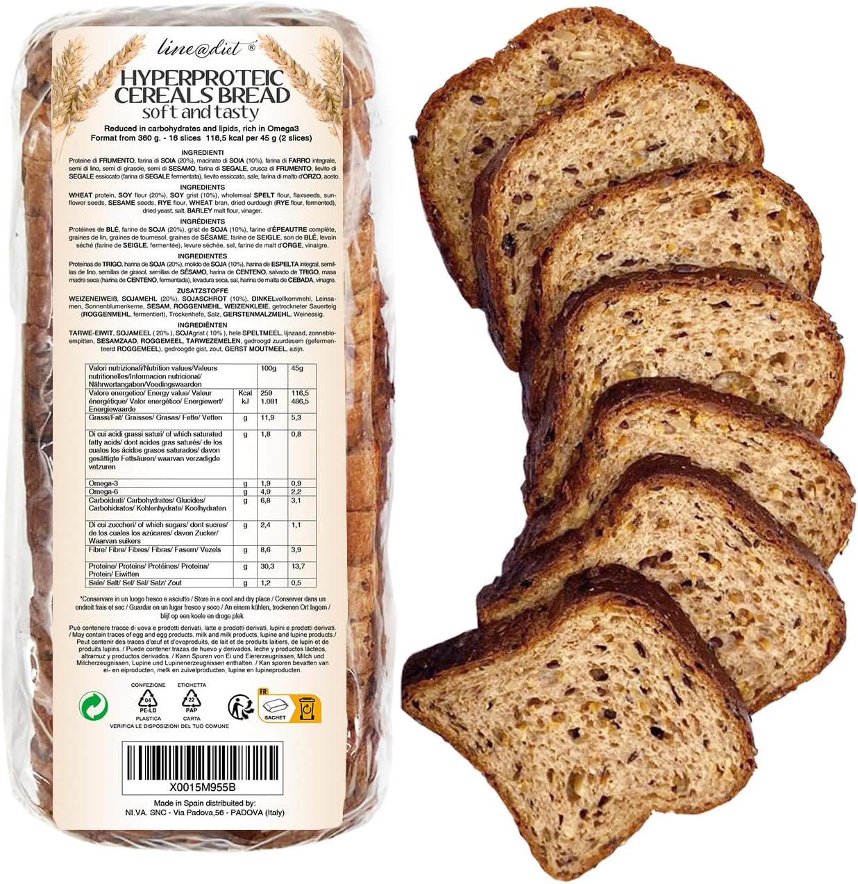 Line@diet Protein Bread with Cereal