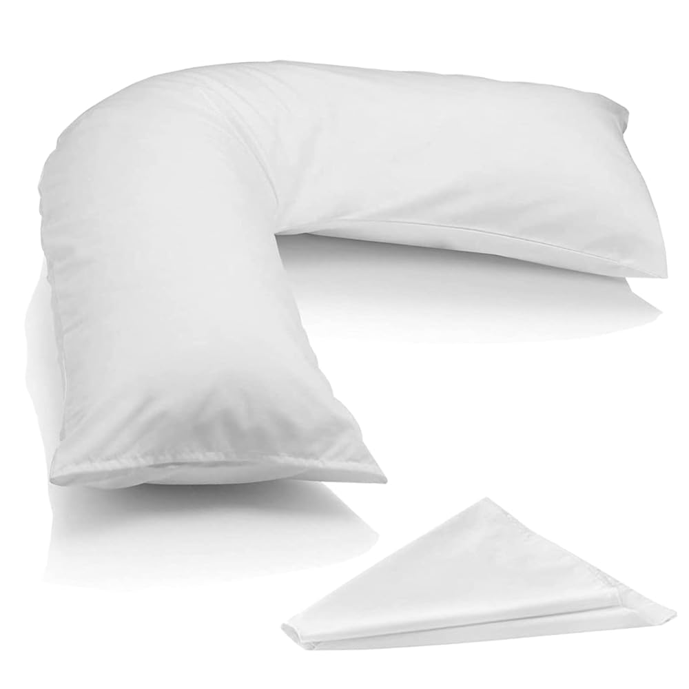 MH Home V-shaped Pillow with Pillowcase...