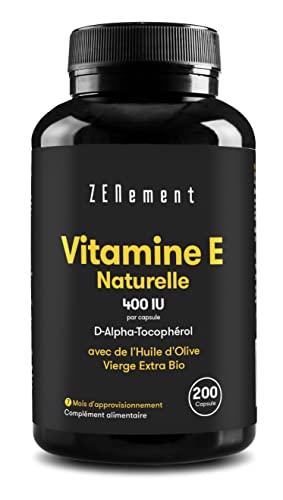 Natural Vitamin E 400 IU, 200 Capsules ...