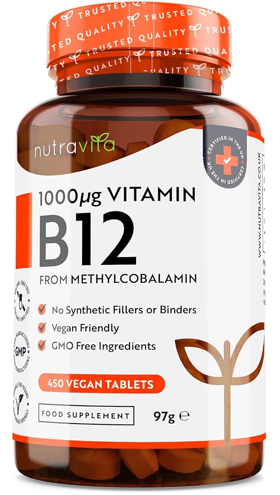 Nutravita B12 1000mcg – 450 Vegan...