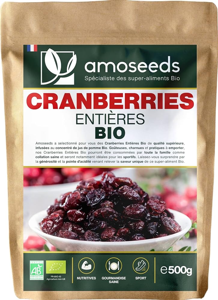 Organic Whole Cranberries 500g | No add...