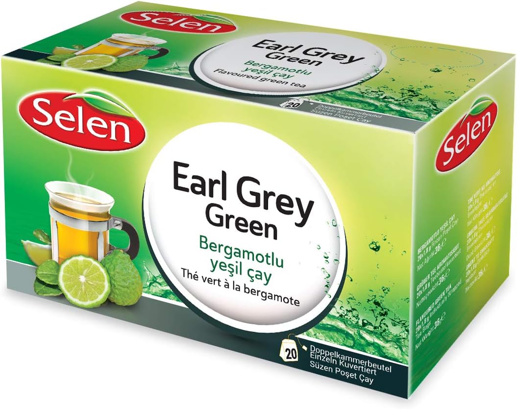 Selen Earl Grey Green Tea Sachets ̵...