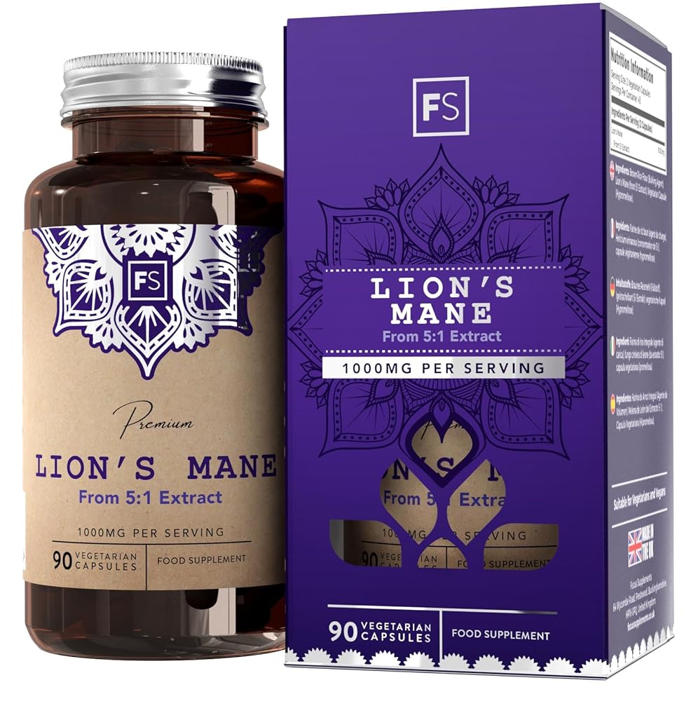 FS Lions Mane 1000mg Extract Capsules