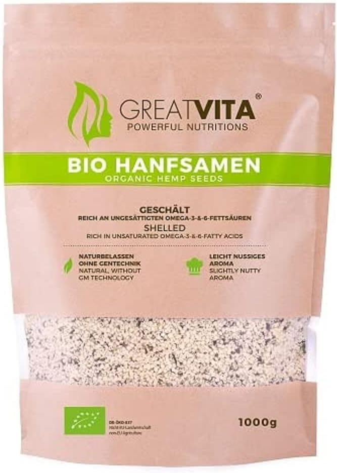 Greatvita Organic Hemp Seeds 1 kg
