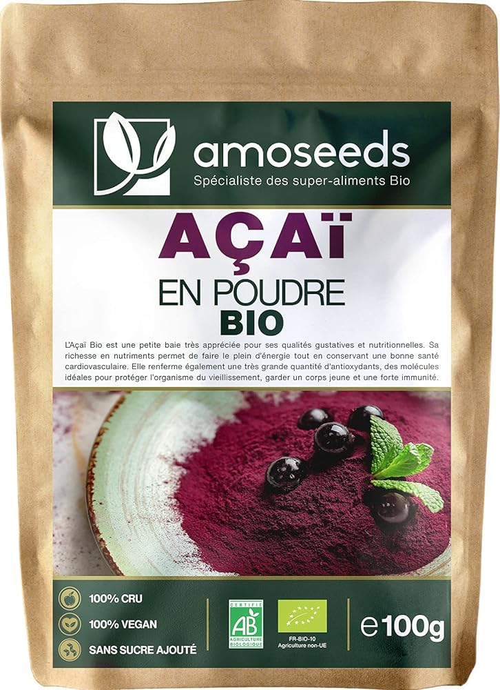 Organic Açaï Powder 100g | Antioxidant,...