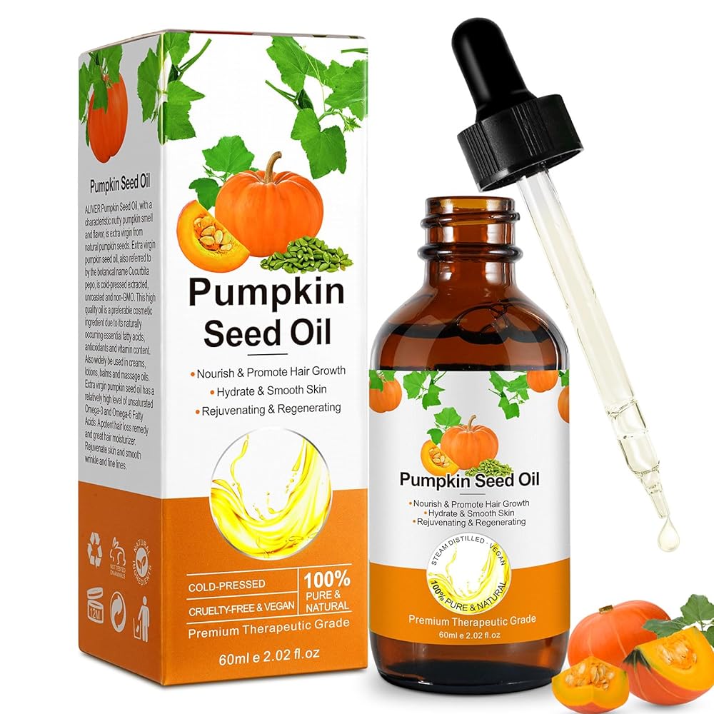 Pumpkin Seed Oil for Hair 60ML, 100% Pu...