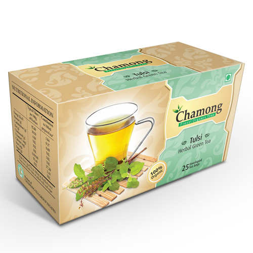 Buy Chamong Organic Tulsi Green Tea, 25 Tea Bags - Pack Of 3 | zotezo.com