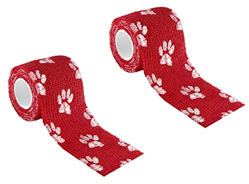 A-TAPE Cohesive Crepe Bandage Red (Pack...