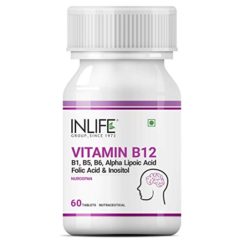 INLIFE Vitamin B12 with B1, B5, B6, Alp...