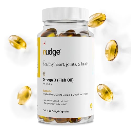 Nudge Omega 3 Fish Oil Softgel Capsules...