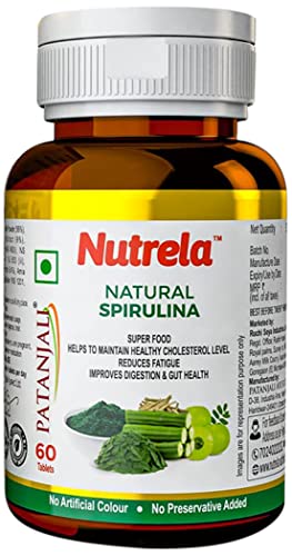 Nutrela Natural Spirulina Tablets for M...