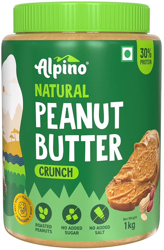 ALPINO Crunchy Peanut Butter, 1kg ̵...