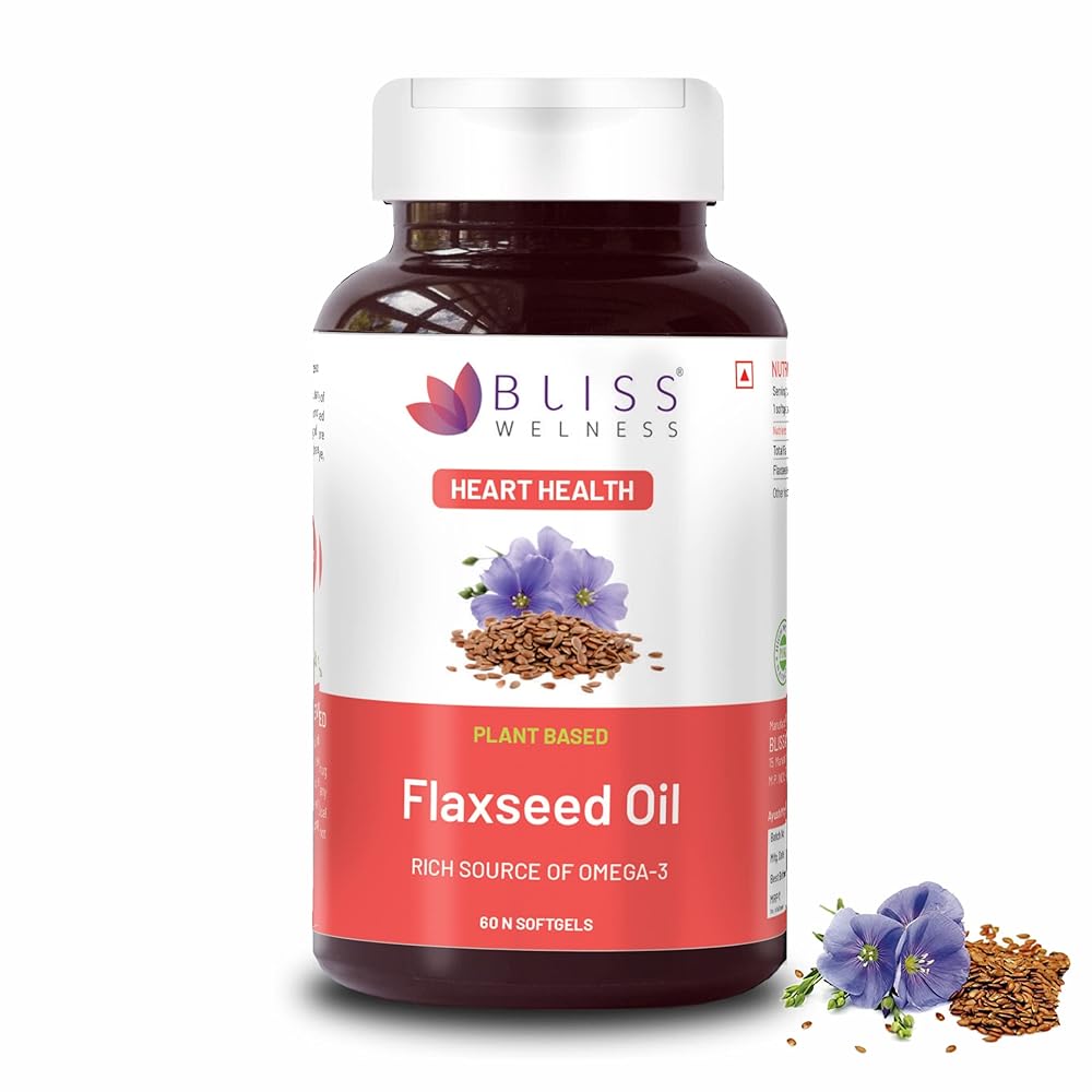 Bliss Wellness Flaxseed Oil Softgel Cap...