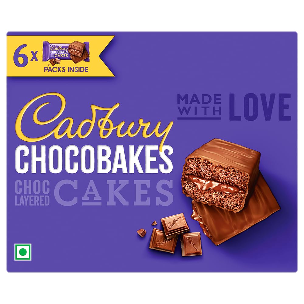 Cadbury Chocobakes Layered Cakes, 114g