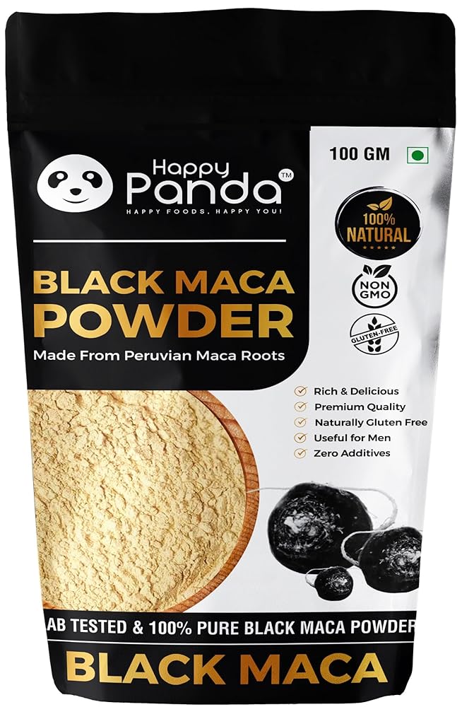 HappyPanda Organic Black Maca Root Powder