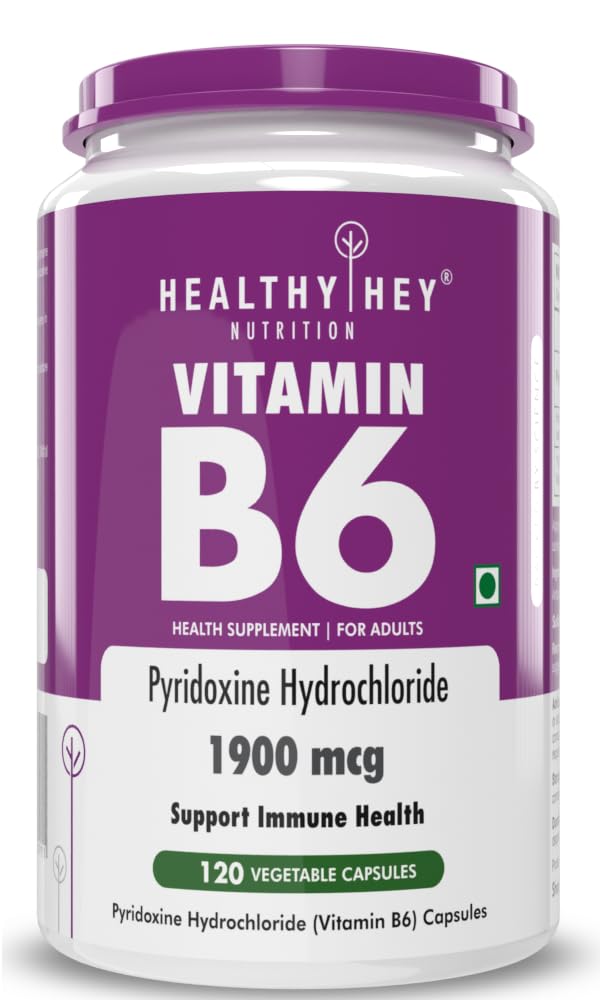 HealthyHey B6 Pyridoxine 120 Capsules