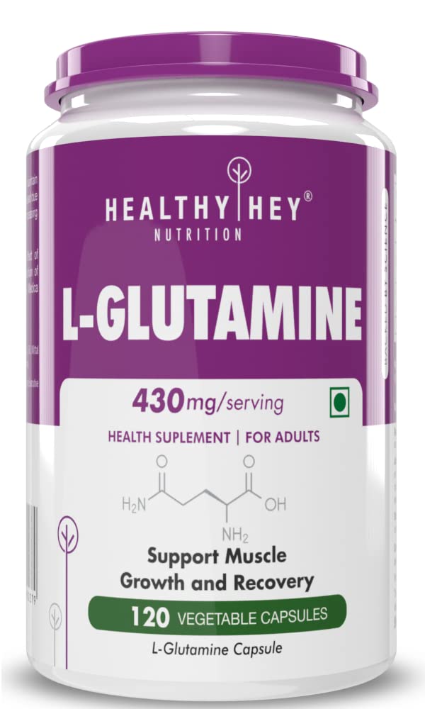 HealthyHey L Glutamine Capsules 120 Str...