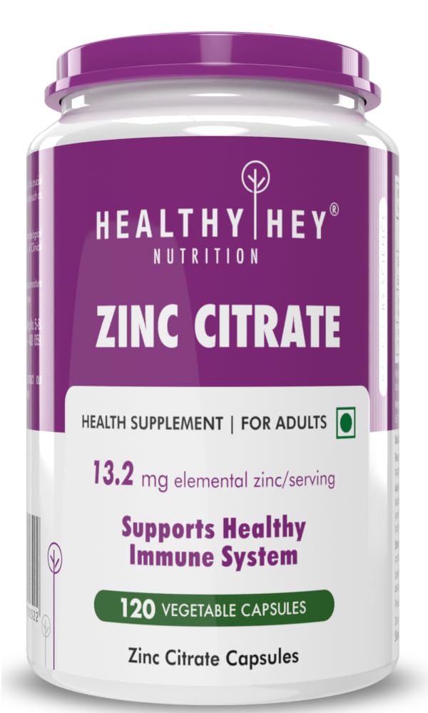 HealthyHey Zinc Citrate – 120 Veg...