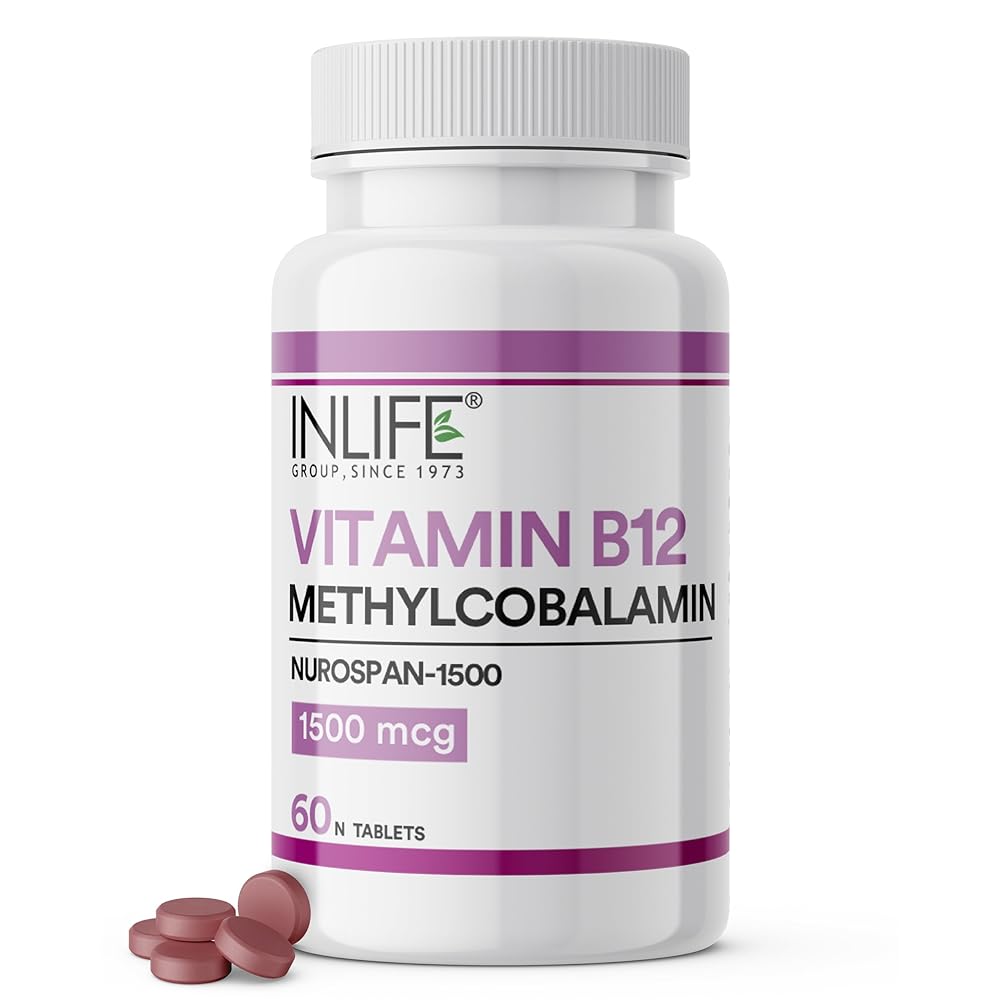 INLIFE B12 Methylcobalamin Supplement &...