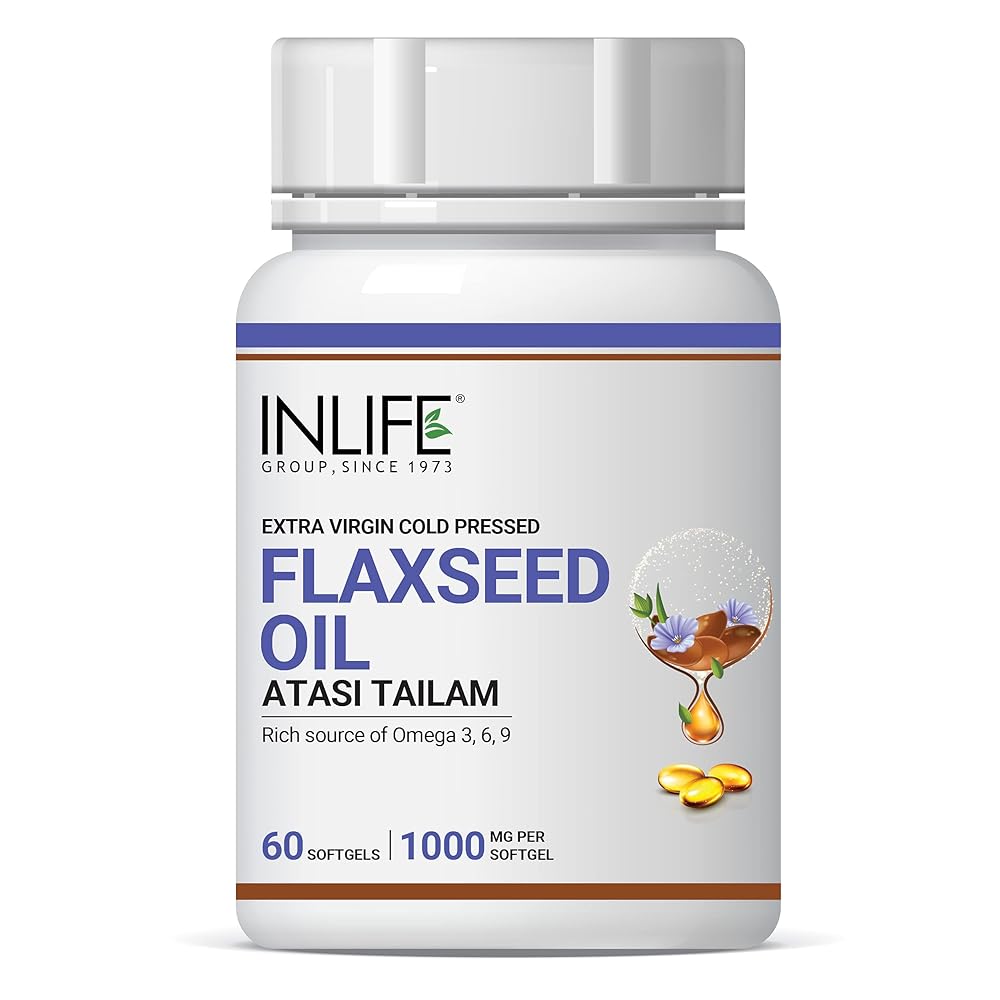 INLIFE Flaxseed Oil Softgels for Health