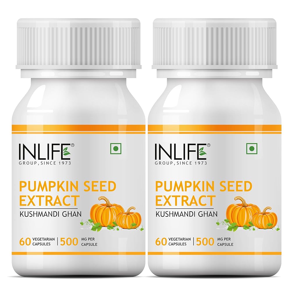 INLIFE Pumpkin Seed Extract, 500mg R...
