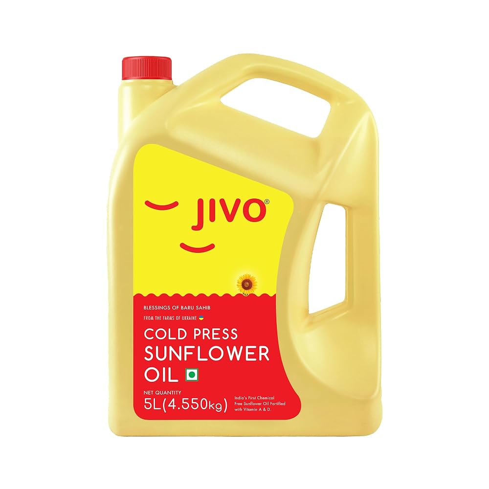 Jivo Sunflower Oil | Chemical-Free, 5L