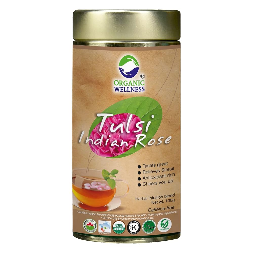 Organic Tulsi Rose Tea – 100g Tin