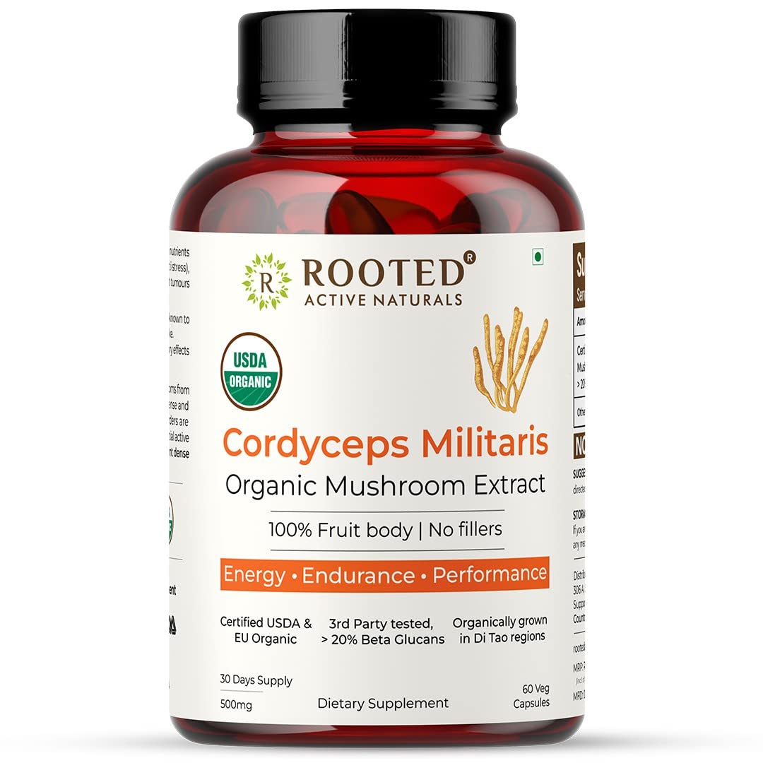 Rooted Actives Cordyceps Extract Capsules