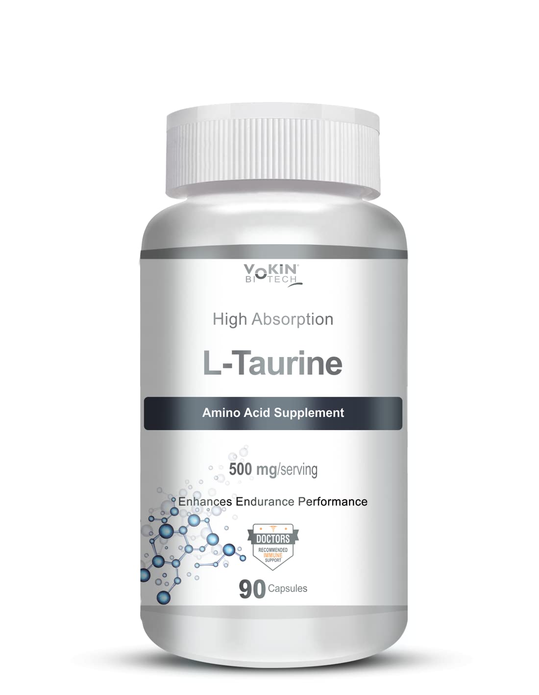 Vokin Biotech L-Taurine 500mg Supplement