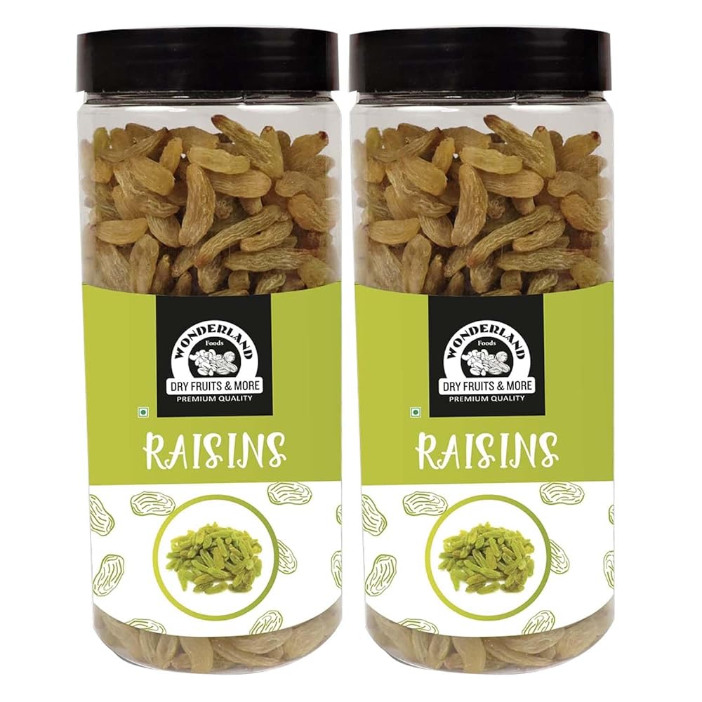 WONDERLAND FOODS Green Raisins 1Kg Jar